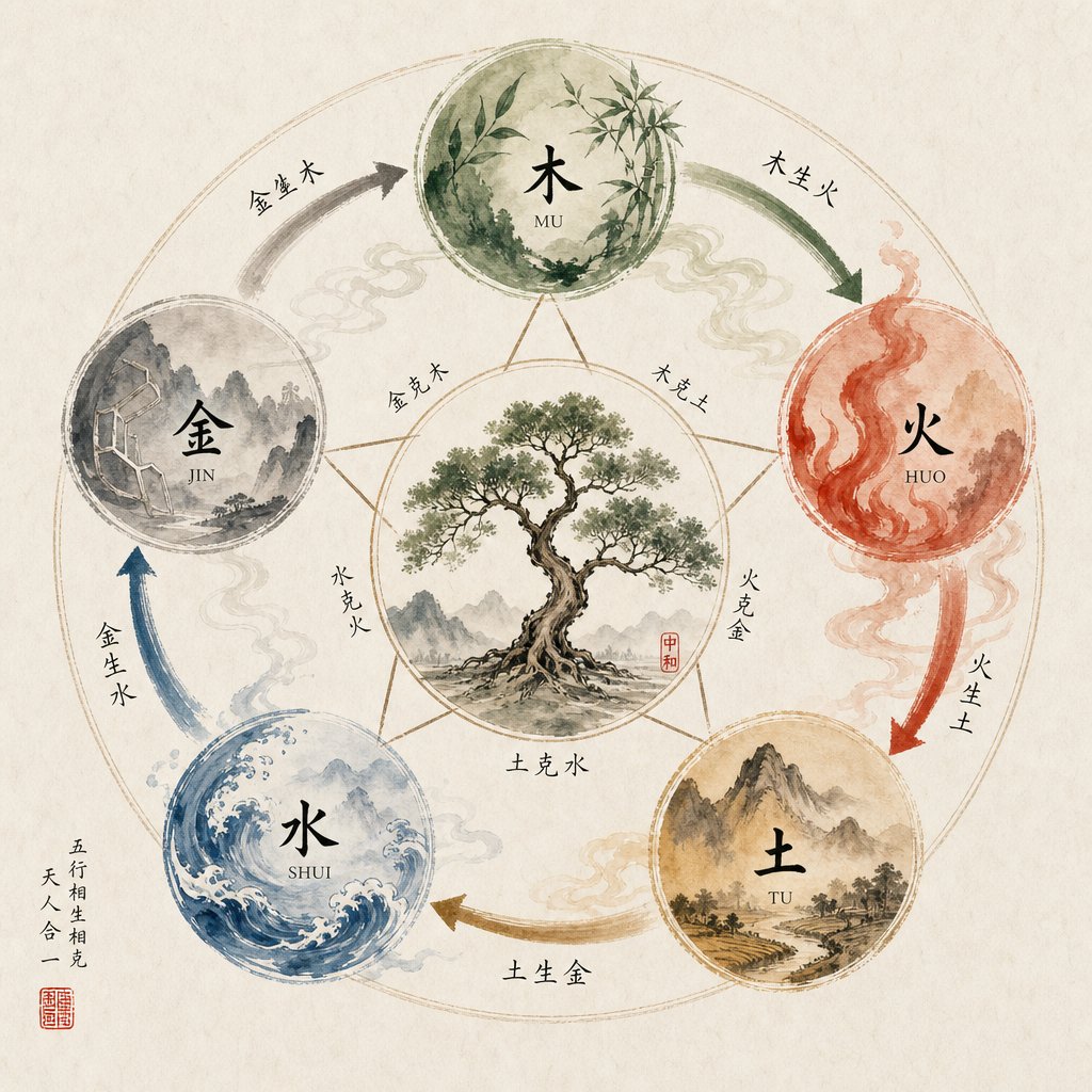 the wood element in chinese philosophy represents growth vitality and the energy of spring