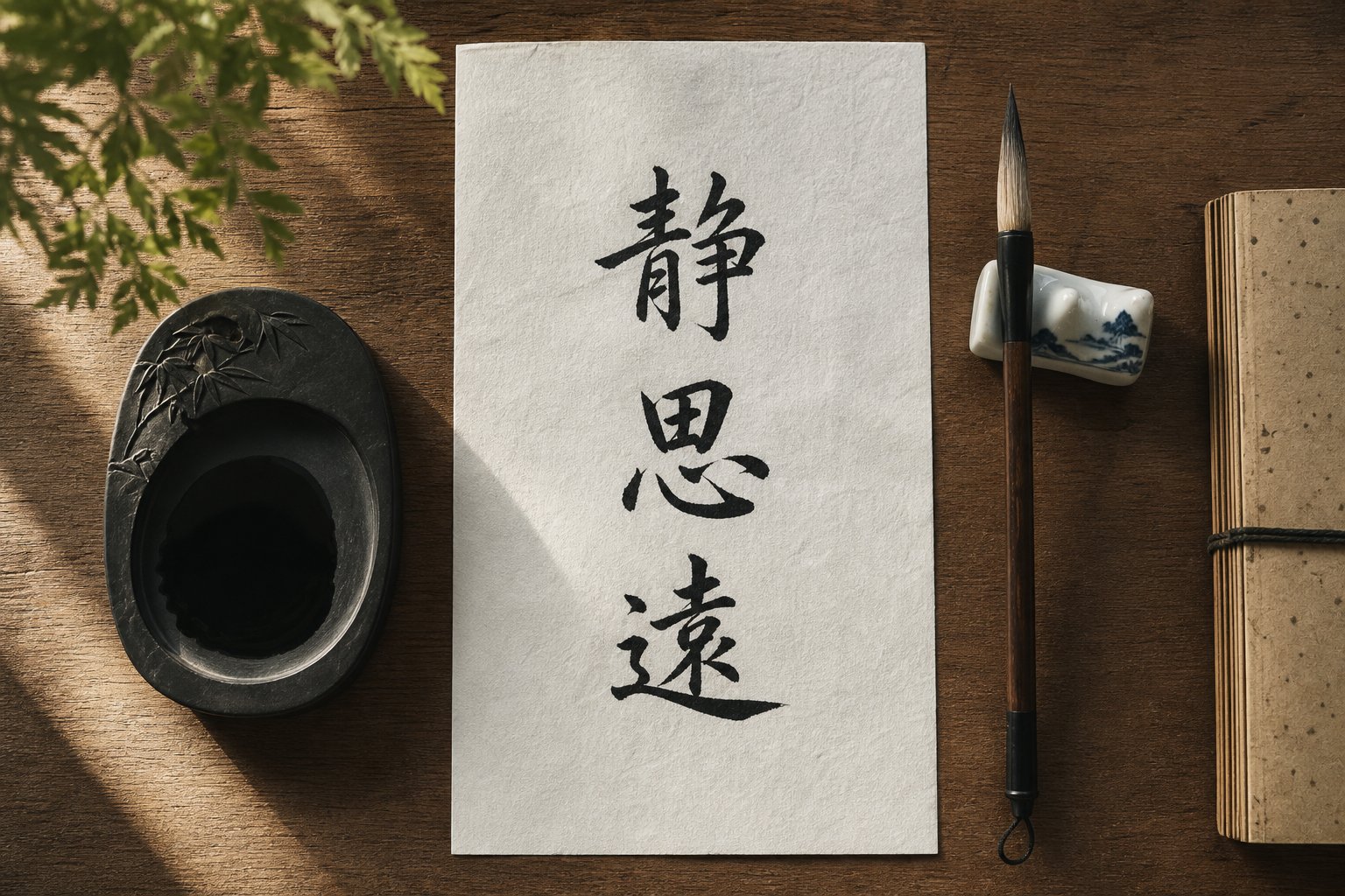 traditional chinese calligraphy tools and characters illustrating the deliberate artistry behind chinese naming conventions