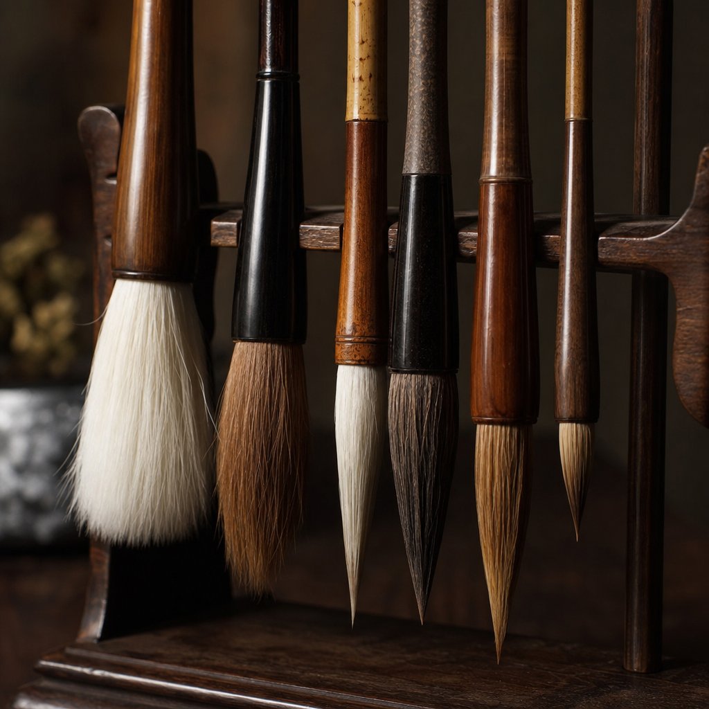 chinese calligraphy brushes crafted from different hair types each suited to distinct writing styles