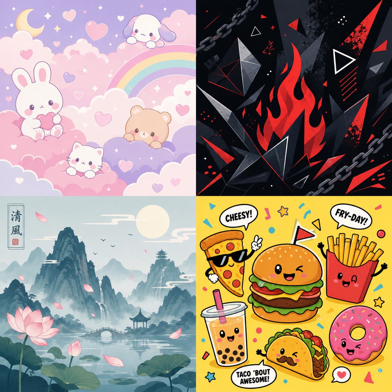 four aesthetic vibes for chinese tiktok nicknames cute cool ethereal and playful