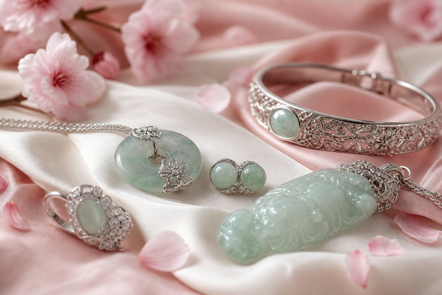 jade and silver elements symbolizing the balance of grace and strength in metal dog girl names