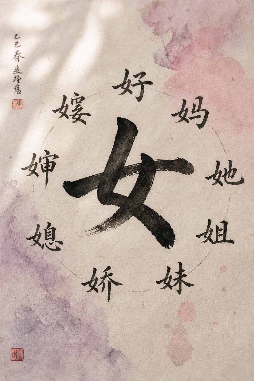the 女 radical is the most recognizable feminine marker in chinese writing