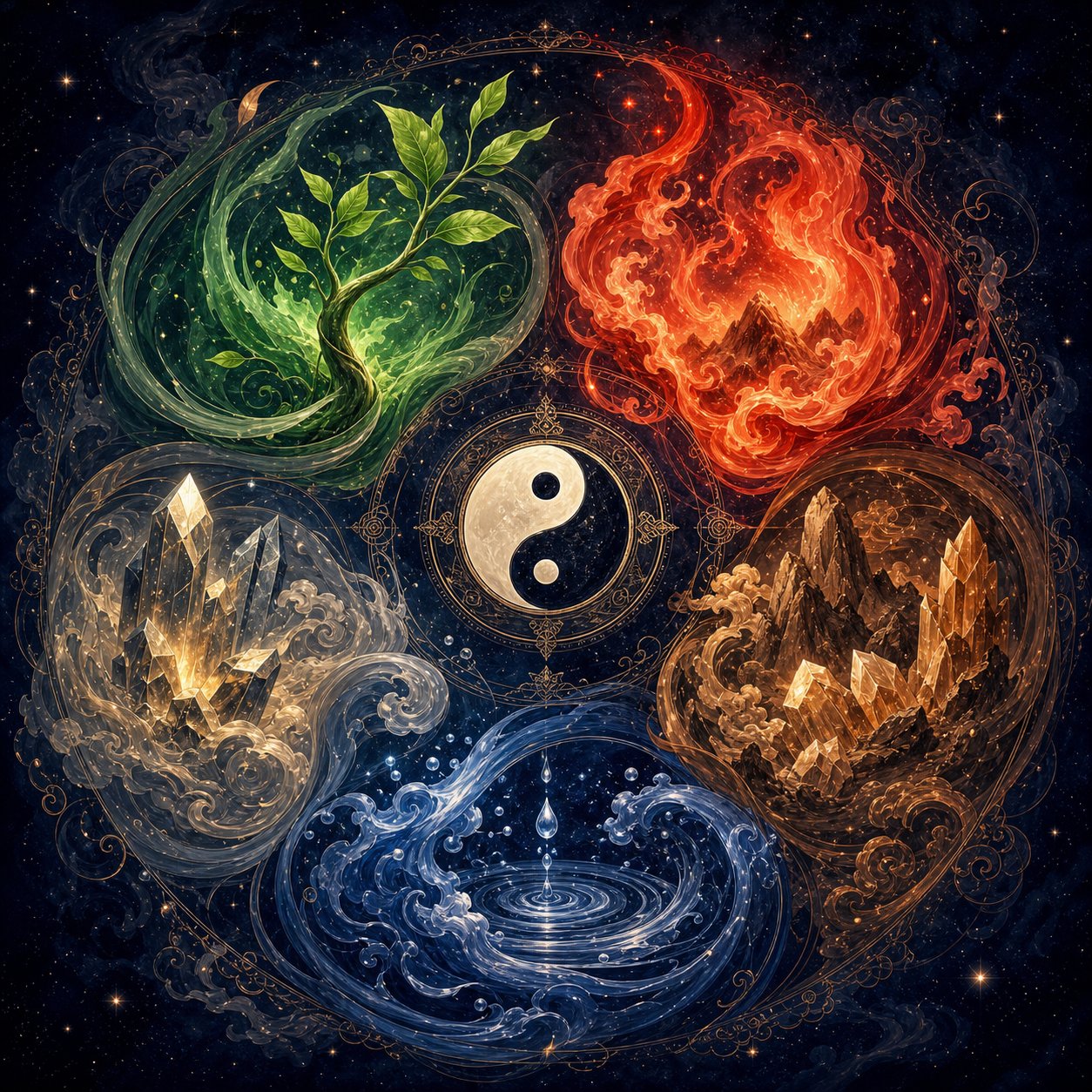 the five elements of wu xing that shape rare chinese nicknames based on birth charts and cosmological balance